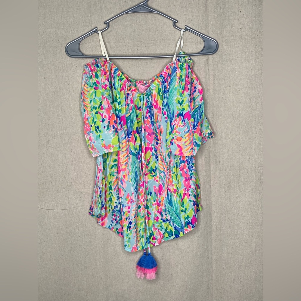 Lilly Pulitzer Off The Shoulder Top Size Small